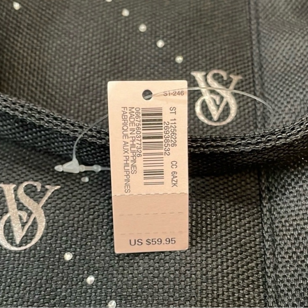 Black Monogram Canvas Weekender Bag - Picture 3 of 5